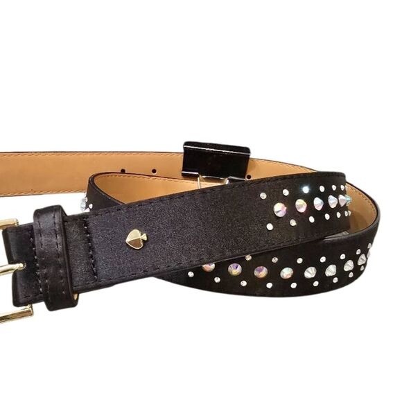 Kate Spade New York Studded Crystal Belt- Black main image 4